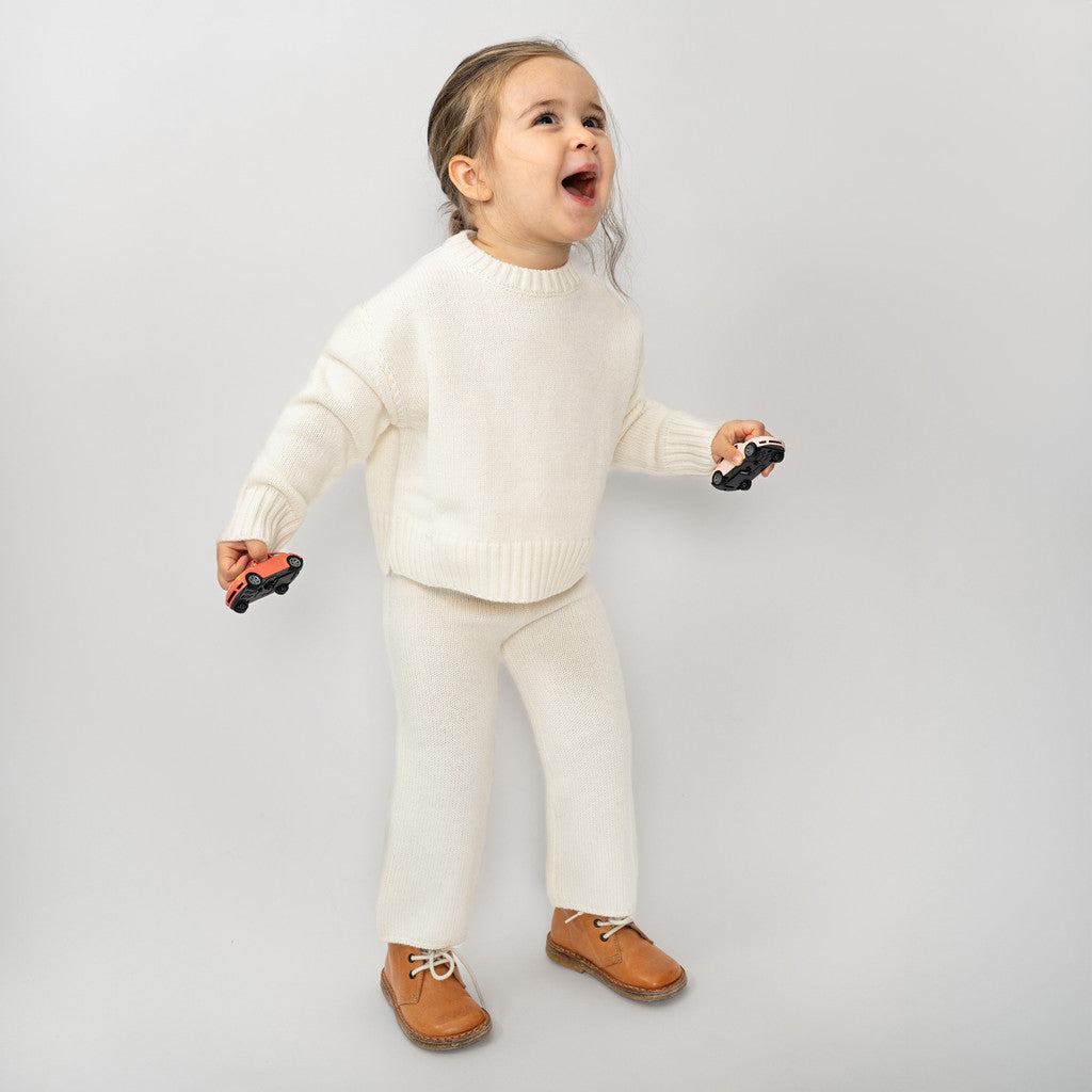 minimalisma Imagine - Children's cashmere/wool sweater Blouse for kids White