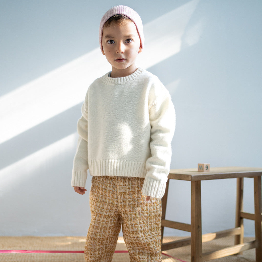 minimalisma Imagine - Children's cashmere/wool sweater Blouse for kids White