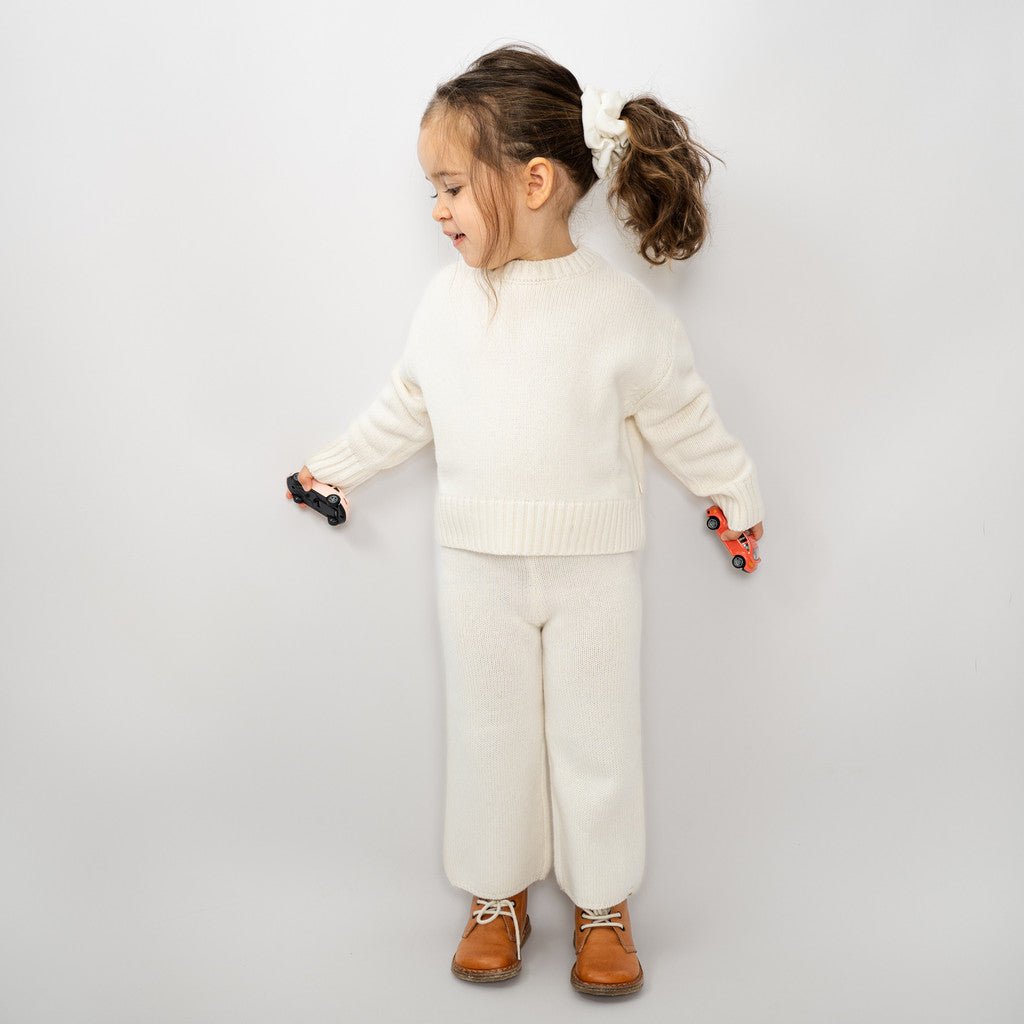 minimalisma Imagine - Children's cashmere/wool sweater Blouse for kids White
