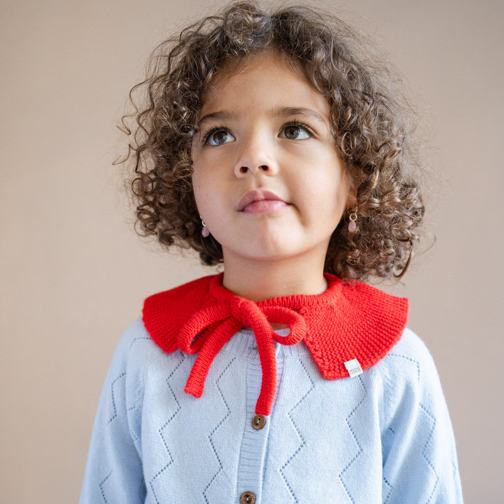 minimalisma Impress - Children's cashmere/wool collar Bib / Hairband / Acc Red
