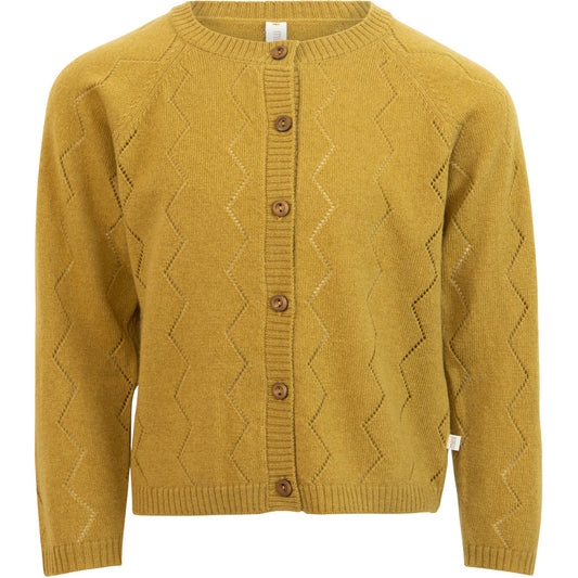 minimalisma Inkaz - Children's cashmere/wool cardigan Blouse for kids Olive