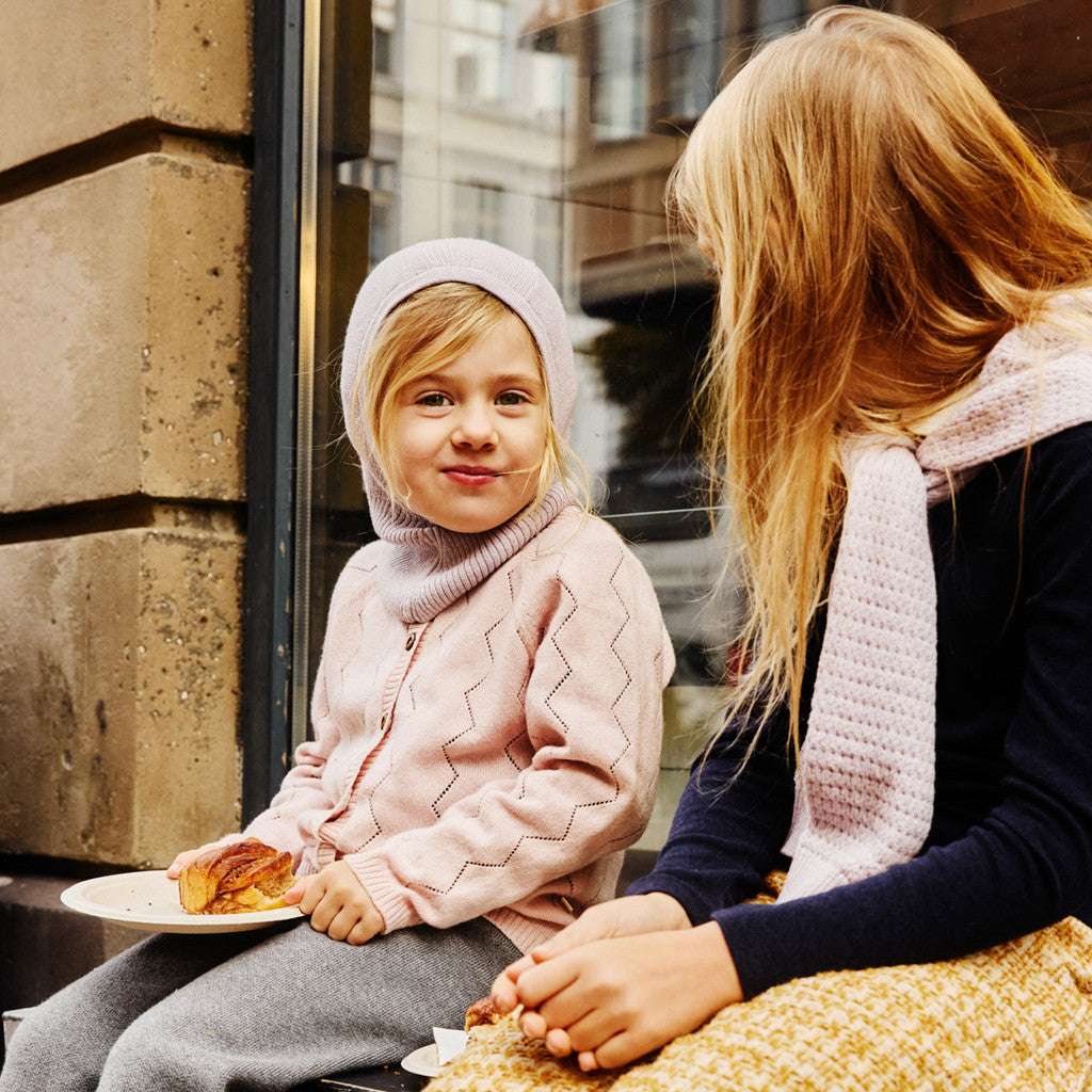 minimalisma Inkaz - Children's cashmere/wool cardigan Blouse for kids Sweet Rose