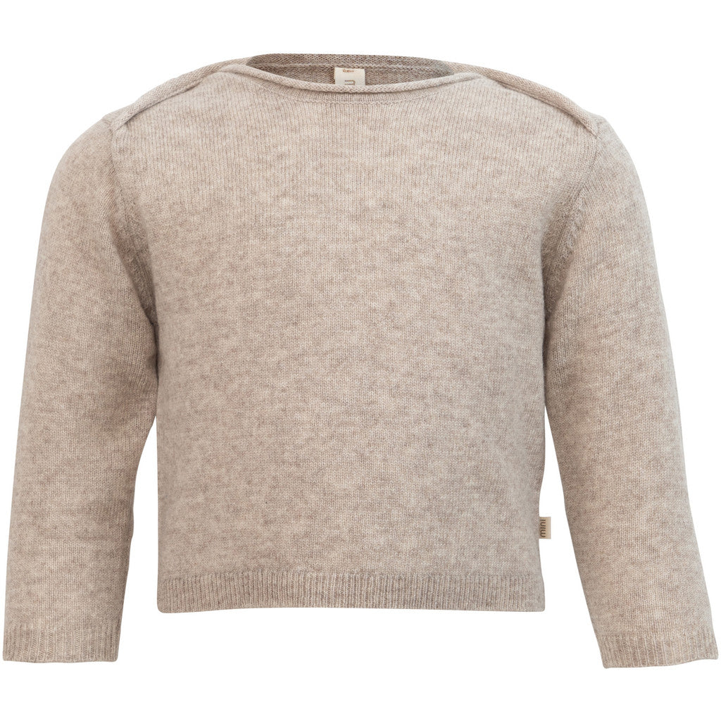 minimalisma Innocent - Baby wool/cashmere knitted sweater Blouse for babies Ecru Melange