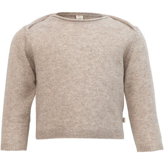 minimalisma Innocent - Baby wool/cashmere knitted sweater Blouse for babies Ecru Melange