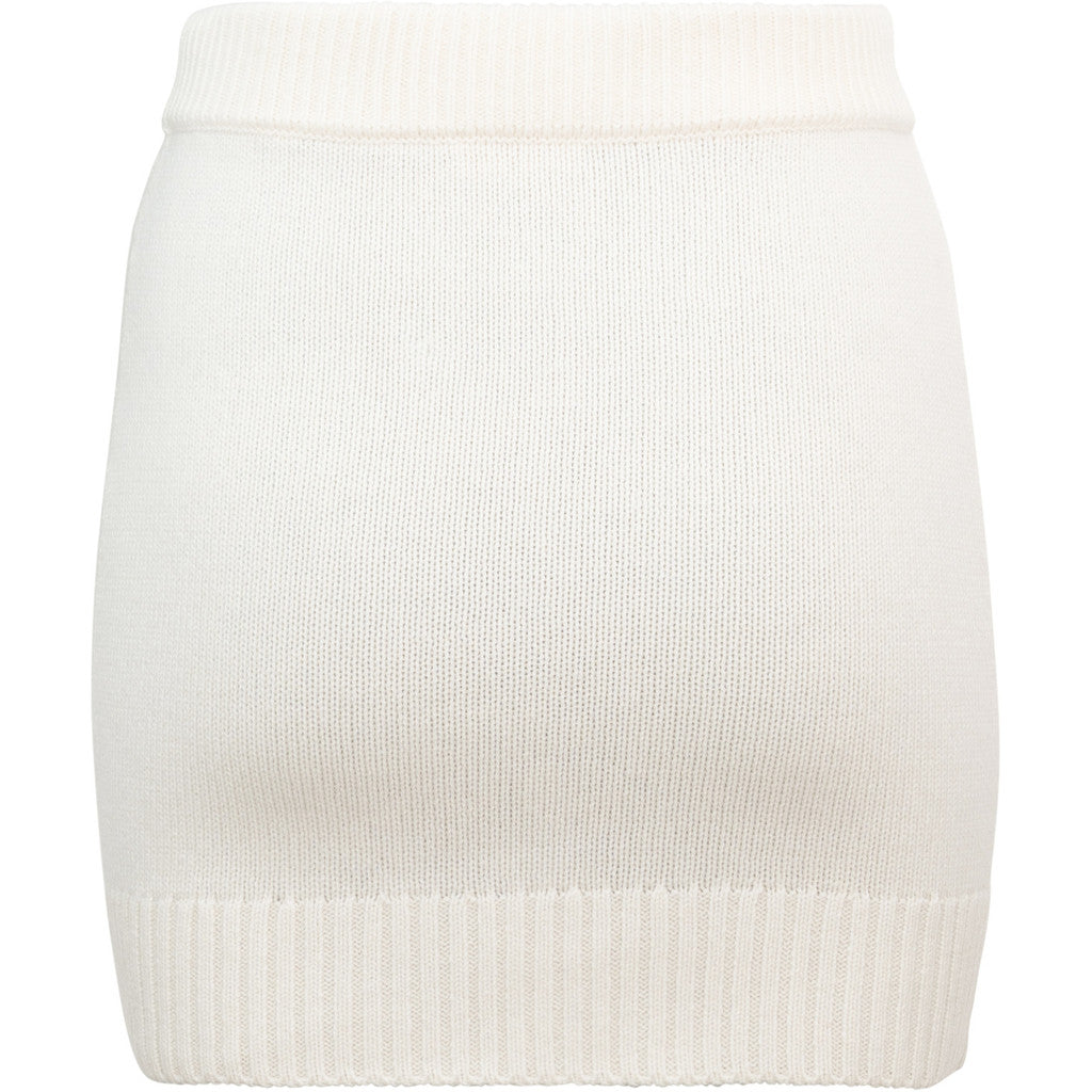 minimalisma Inya - Women's wool/cashmere knitted skirt Skirt White