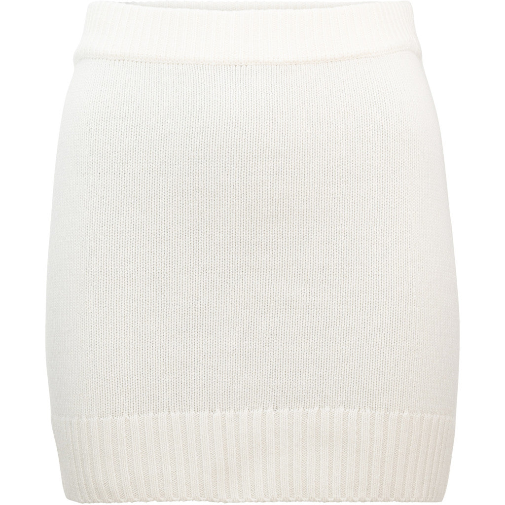 minimalisma Inya - Women's wool/cashmere knitted skirt Skirt White