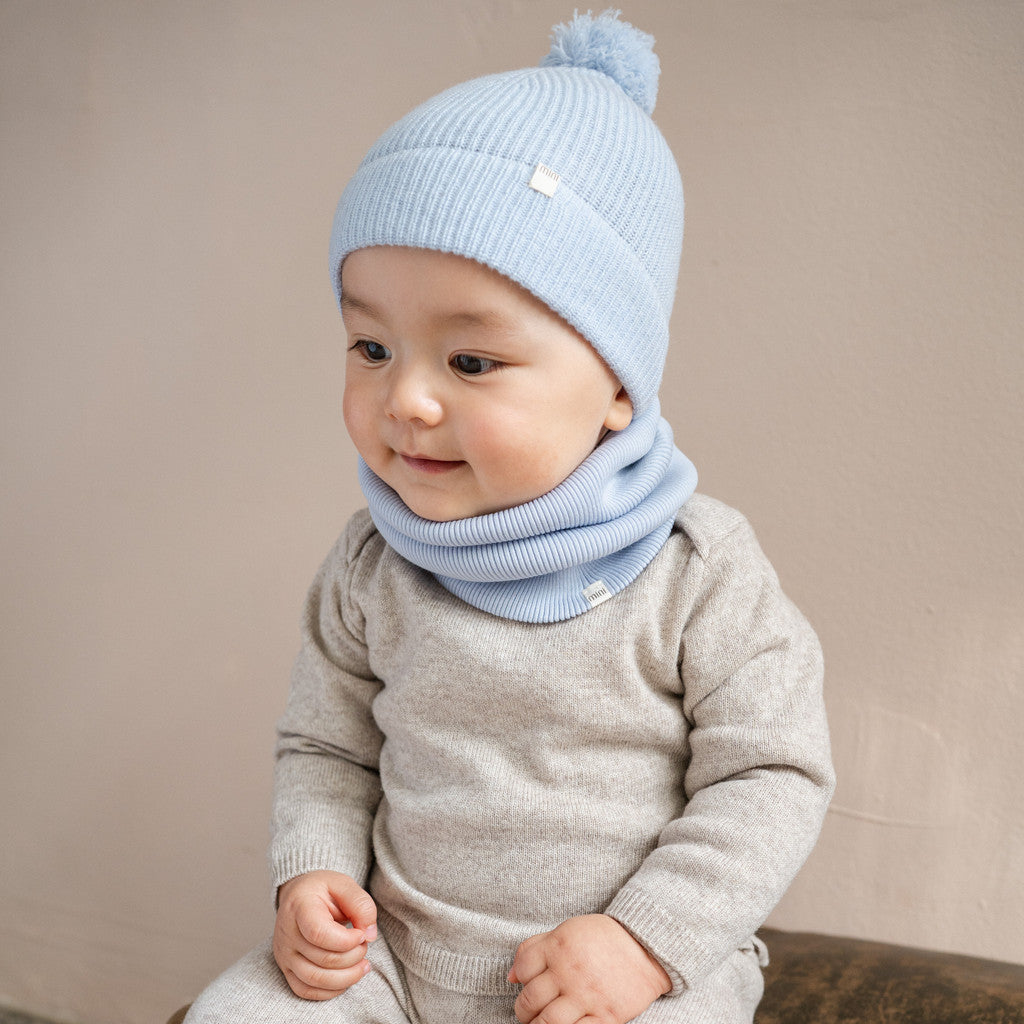 minimalisma Ipom - Children's cashmere/wool beanie Hat / Bonnet Clearwater