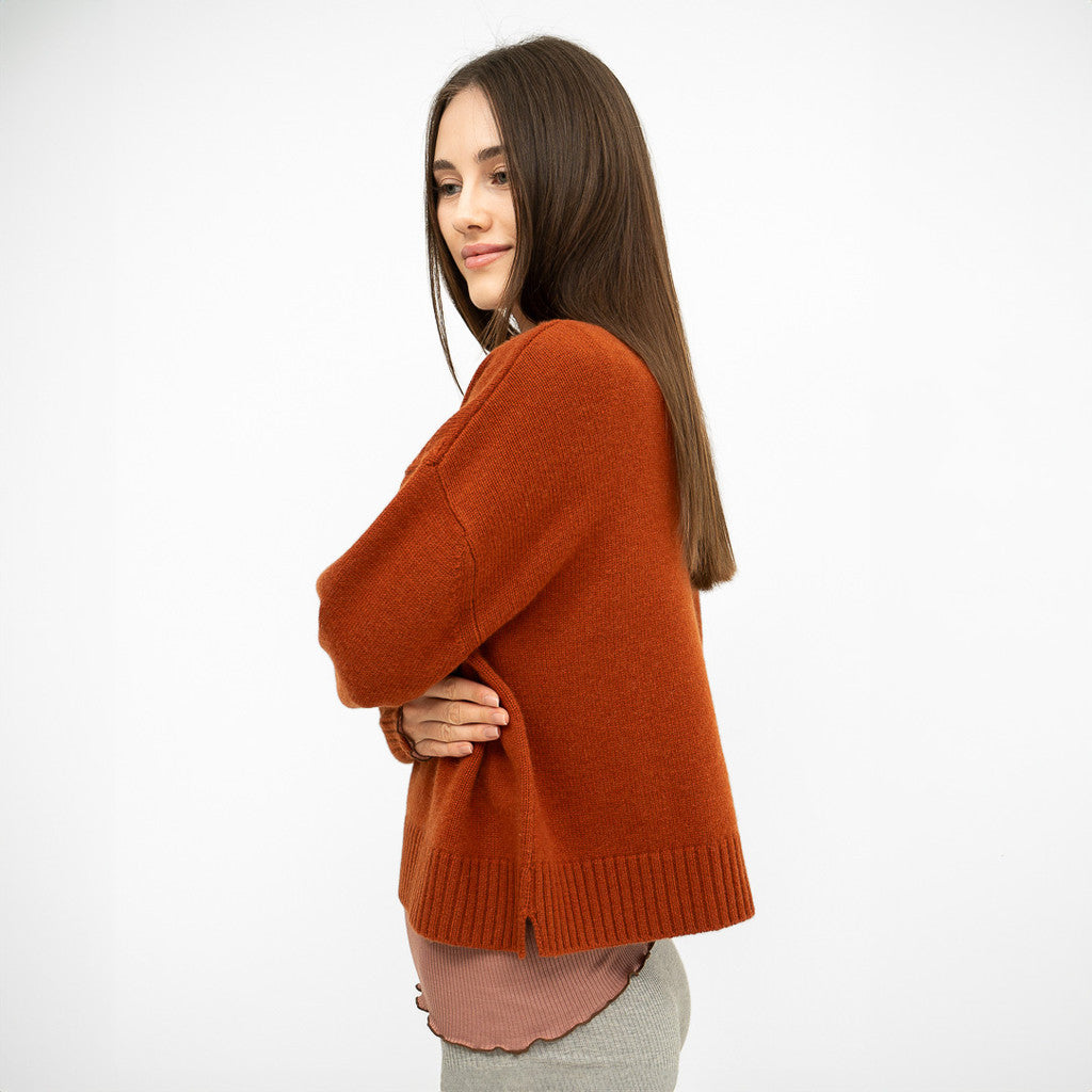 minimalisma Iris Blouse for women Dark Rust