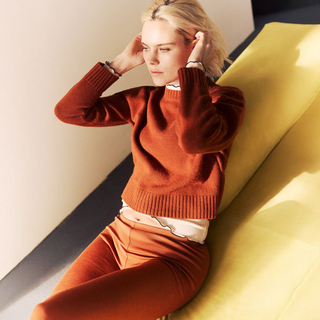 minimalisma Iris Blouse for women Dark Rust