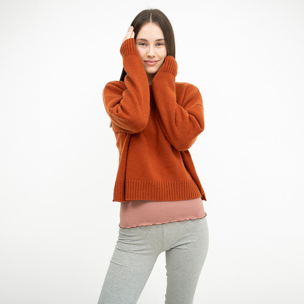 minimalisma Iris Blouse for women Dark Rust