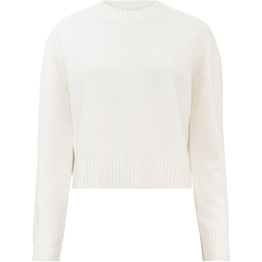 minimalisma Iris - Women's cashmere/wool sweater Blouse for women White