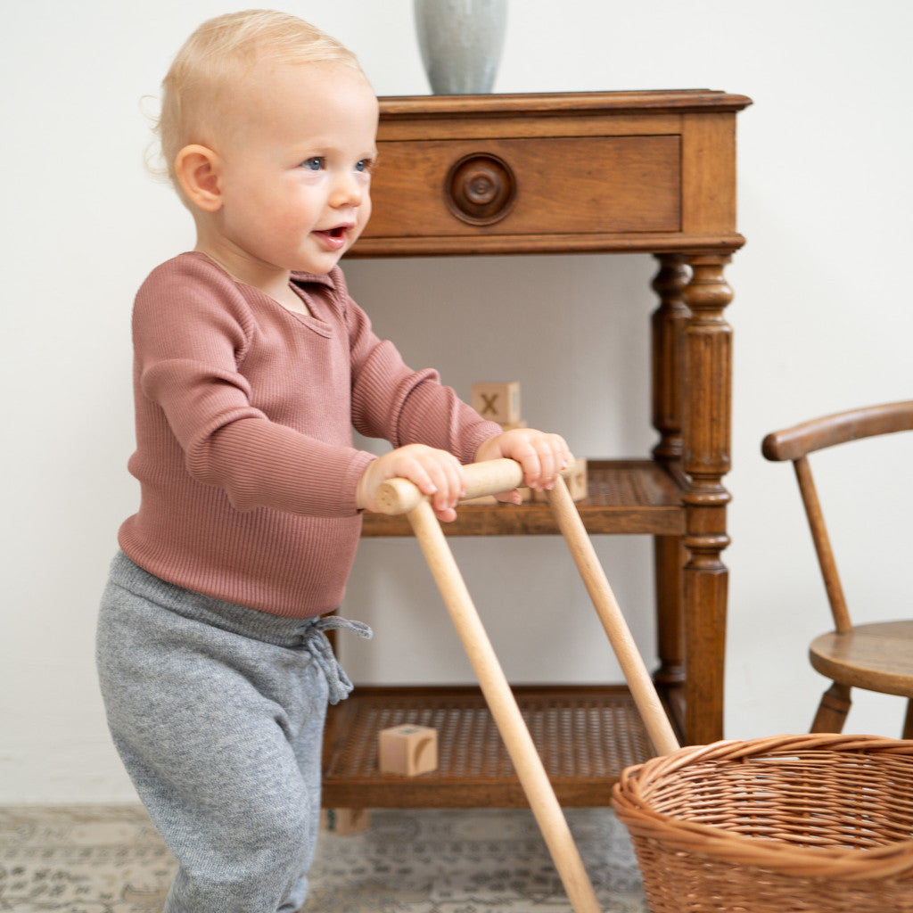 minimalisma Itty Leggings / pants for babies Grey Melange