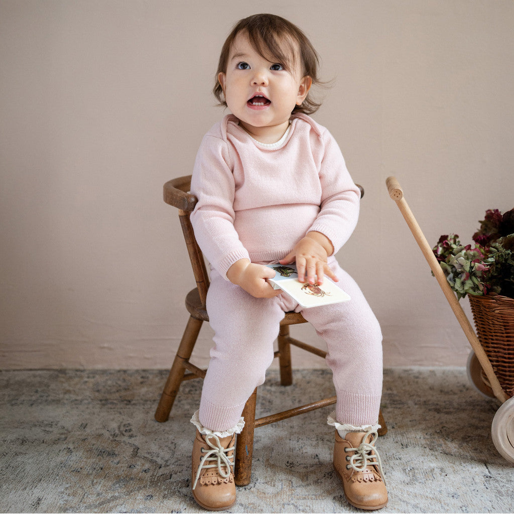 minimalisma Itty - Baby cashmere/wool pants Leggings / pants for babies Sweet Rose