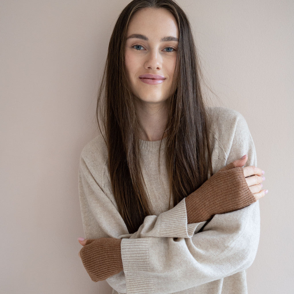 minimalisma Ivory Bib / Hairband / Acc Camel