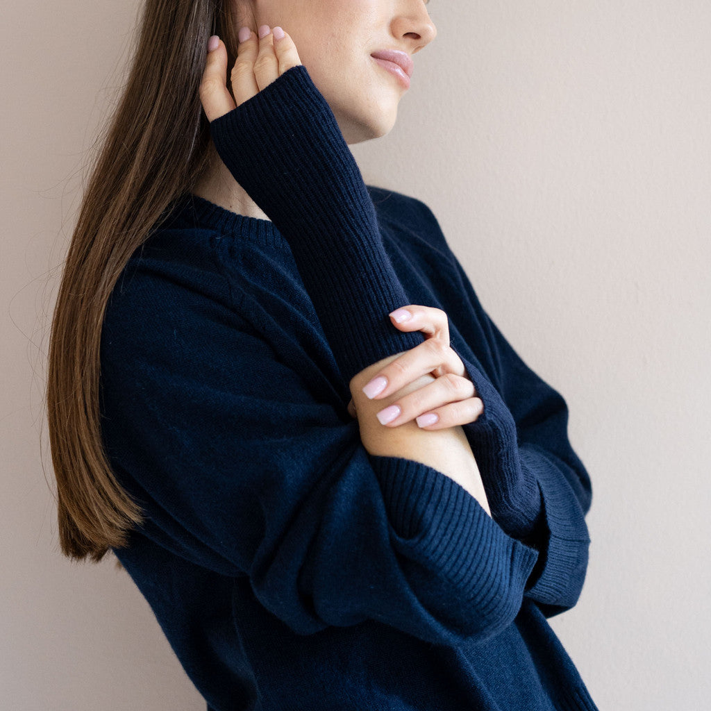 minimalisma Ivory Bib / Hairband / Acc Dark Blue