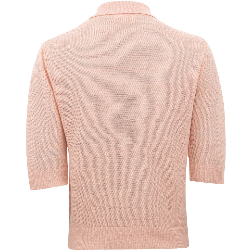 minimalisma Jazzy - linen polo-blouse for women Blouse for women Peach