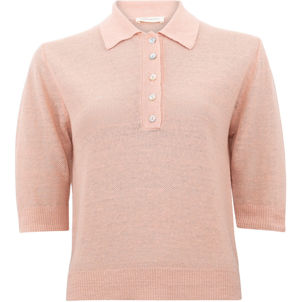 minimalisma Jazzy - linen polo-blouse for women Blouse for women Peach