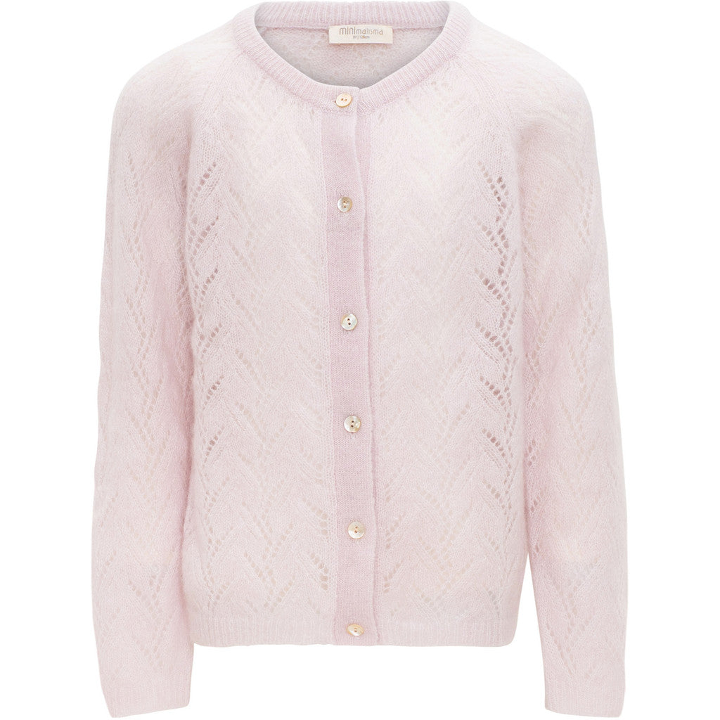 minimalisma Kind filament silk-cashmere flower-patterned cardigan for kids Blouse for kids Peony