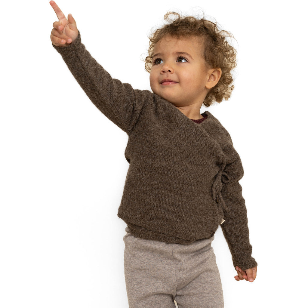 minimalisma Koala - alpaca wrap-cardigan for babies and toddlers Blouse for babies Brown Sheep