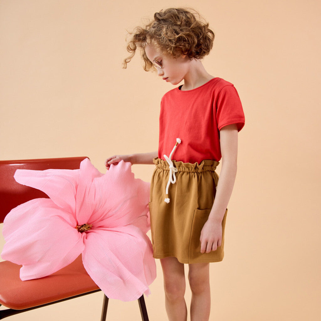 minimalisma Lin Blouse for babies and kids Scarlet