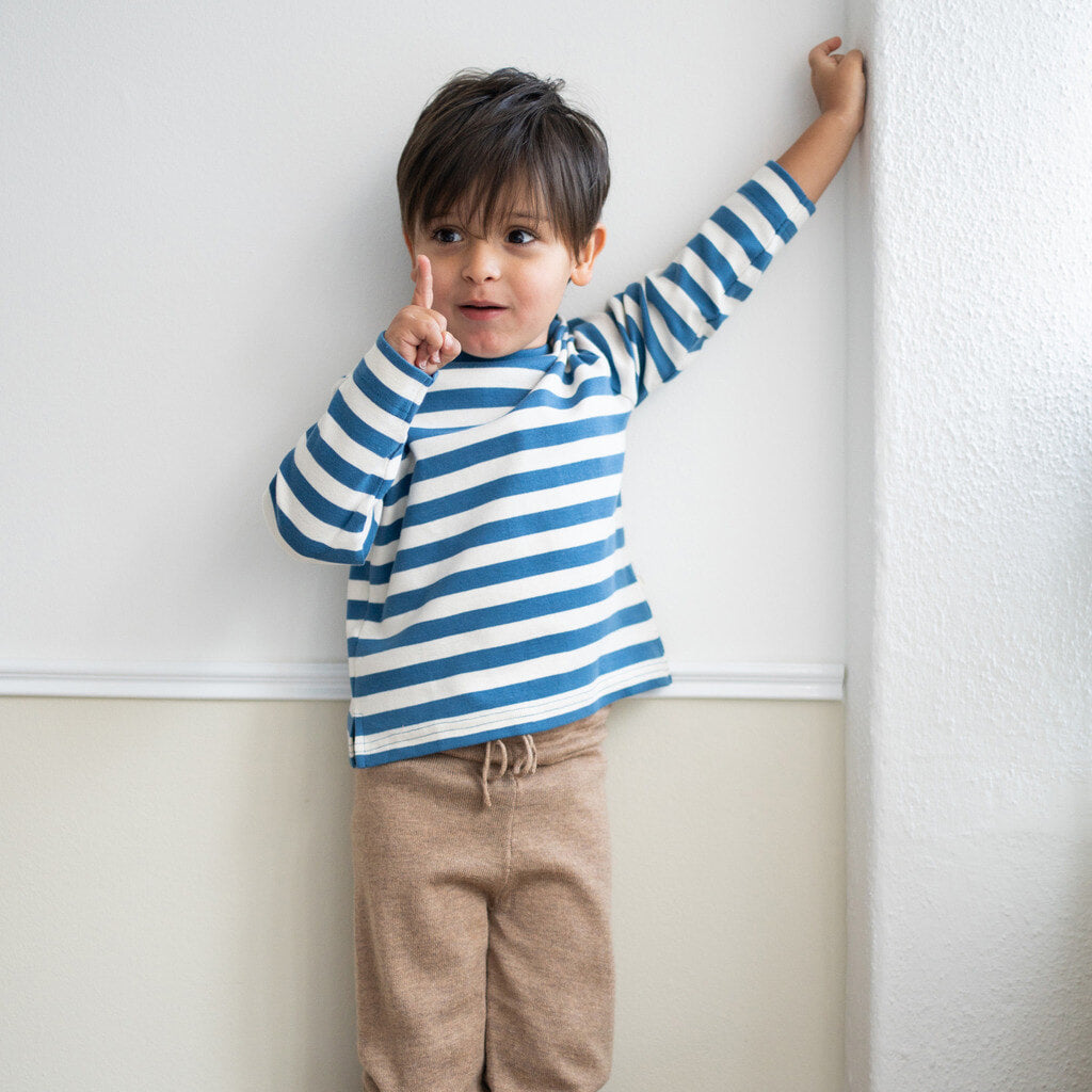 minimalisma Lyngby Blouse for kids True Blue Stripes