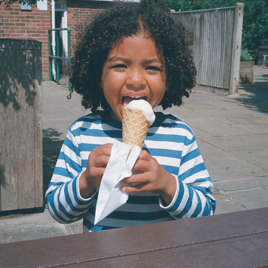 minimalisma Lyngby Blouse for kids True Blue Stripes