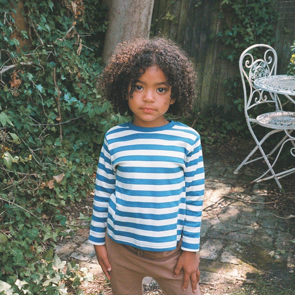 minimalisma Lyngby Blouse for kids True Blue Stripes