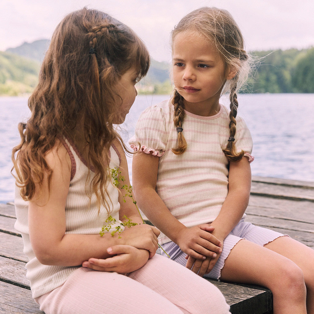 minimalisma Nallie 6-10Y Blouse for kids Cherry Blossom Stripes