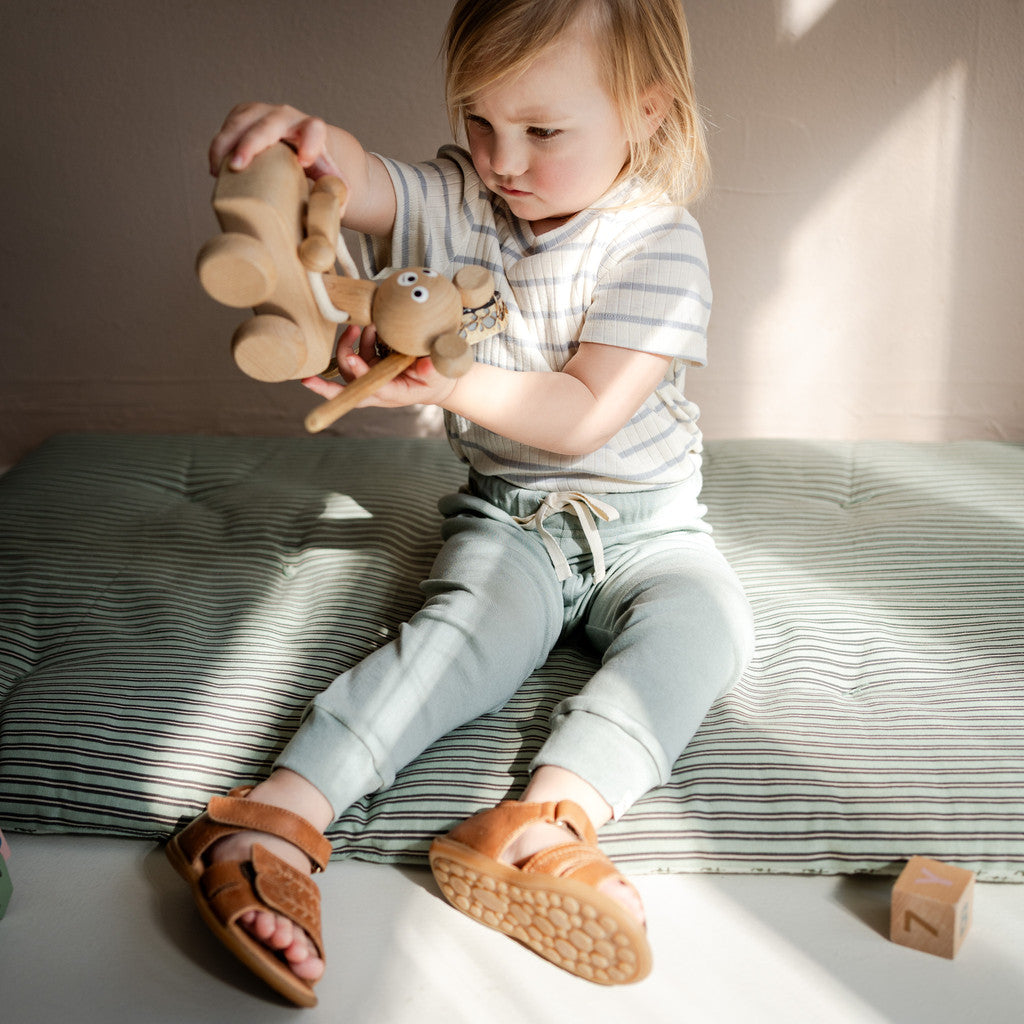 minimalisma Nirvana - Baby organic cotton t-shirt Blouse for babies Powder Blue Stripes