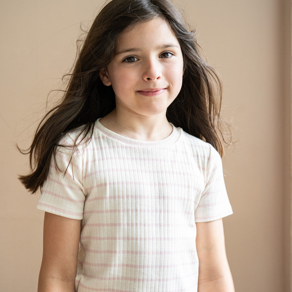 minimalisma Nirvana 6-10Y Blouse for kids Cherry Blossom Stripes