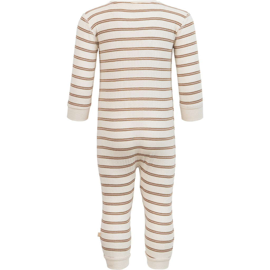 minimalisma Noori - Baby organic cotton pyjamas Jumpsuit Cherry Lark Stripes