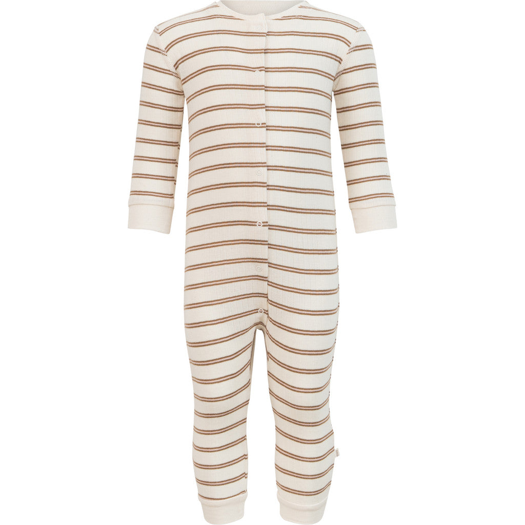 minimalisma Noori - Baby organic cotton pyjamas Jumpsuit Cherry Lark Stripes