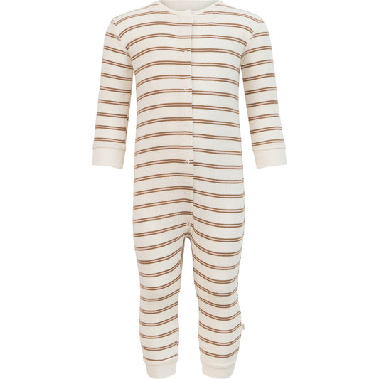 minimalisma Noori - Baby organic cotton pyjamas Jumpsuit Cherry Lark Stripes