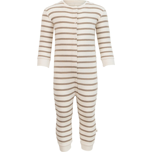 minimalisma Noori - Baby organic cotton pyjamas Jumpsuit Powder Lark Stripes
