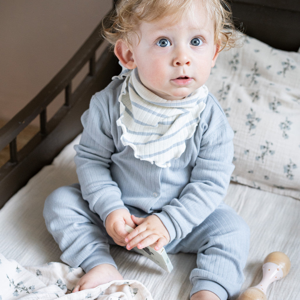 minimalisma Nuria Bib / Hairband / Acc Powder Blue Stripes