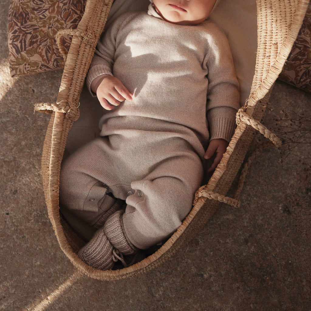 minimalisma Obaby - Baby cashmere booties Bib / Hairband / Acc Birch