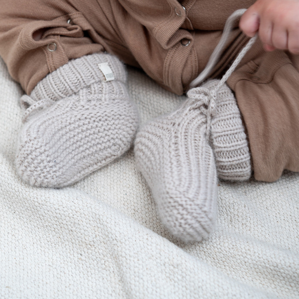 minimalisma Obaby - Baby cashmere booties Bib / Hairband / Acc Birch