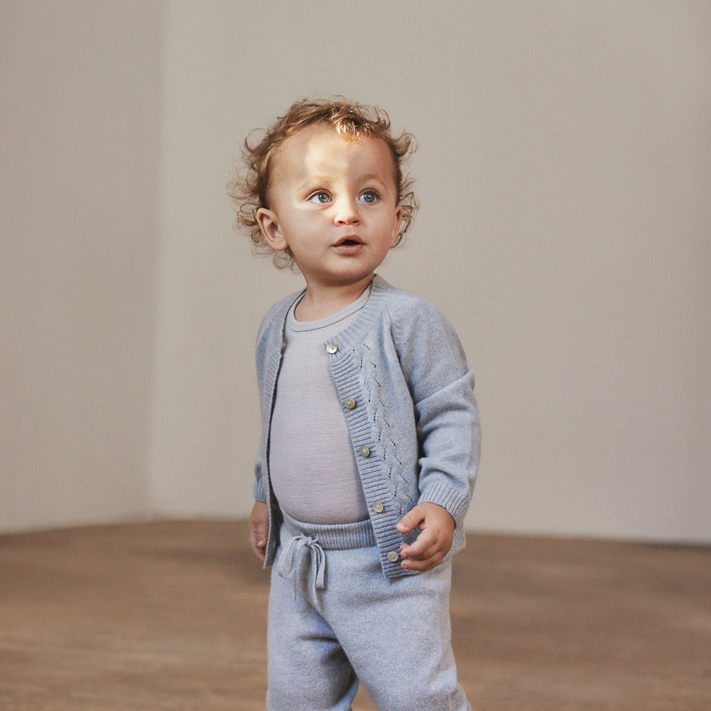 minimalisma Olvik Cashmere cardigan for babies Blouse for babies Powder Blue