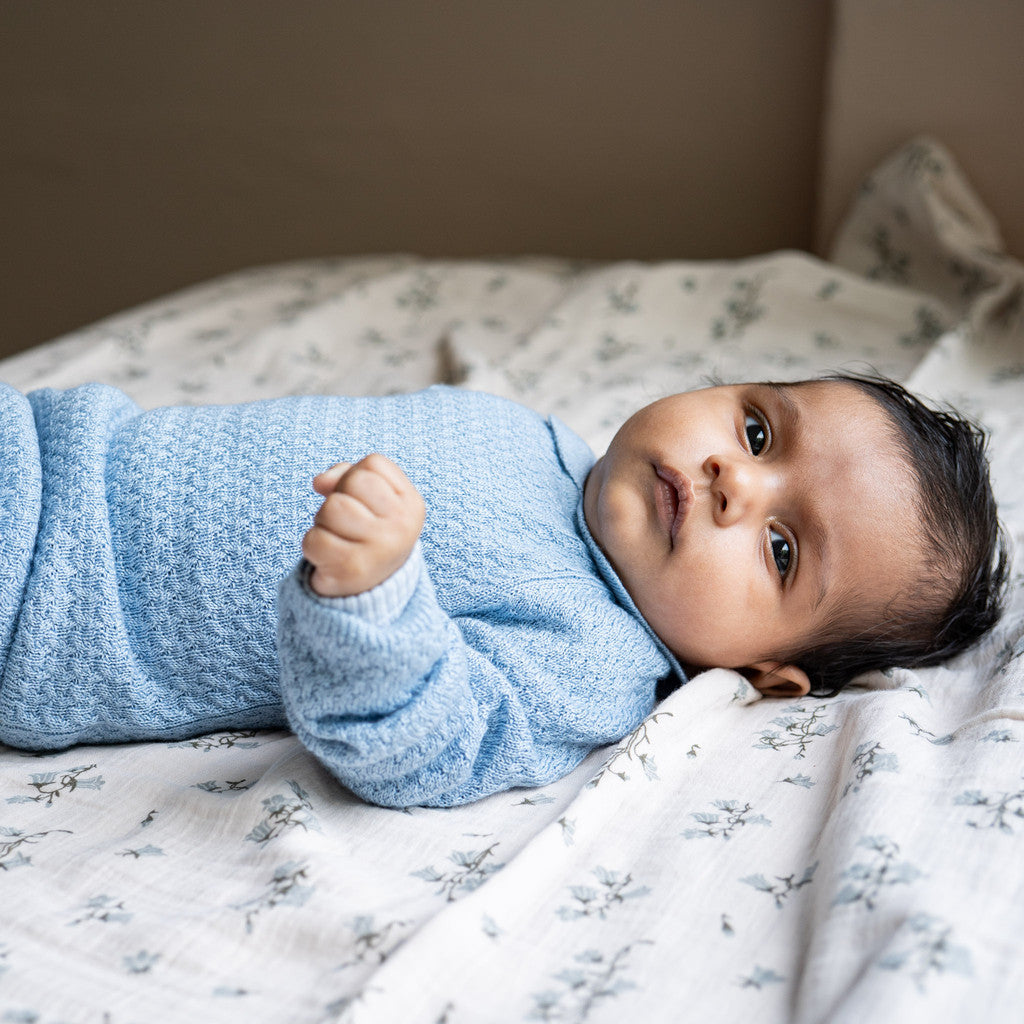 minimalisma Ovie silk-cashmere blouse for babies with peter pan collar Blouse for babies Sky
