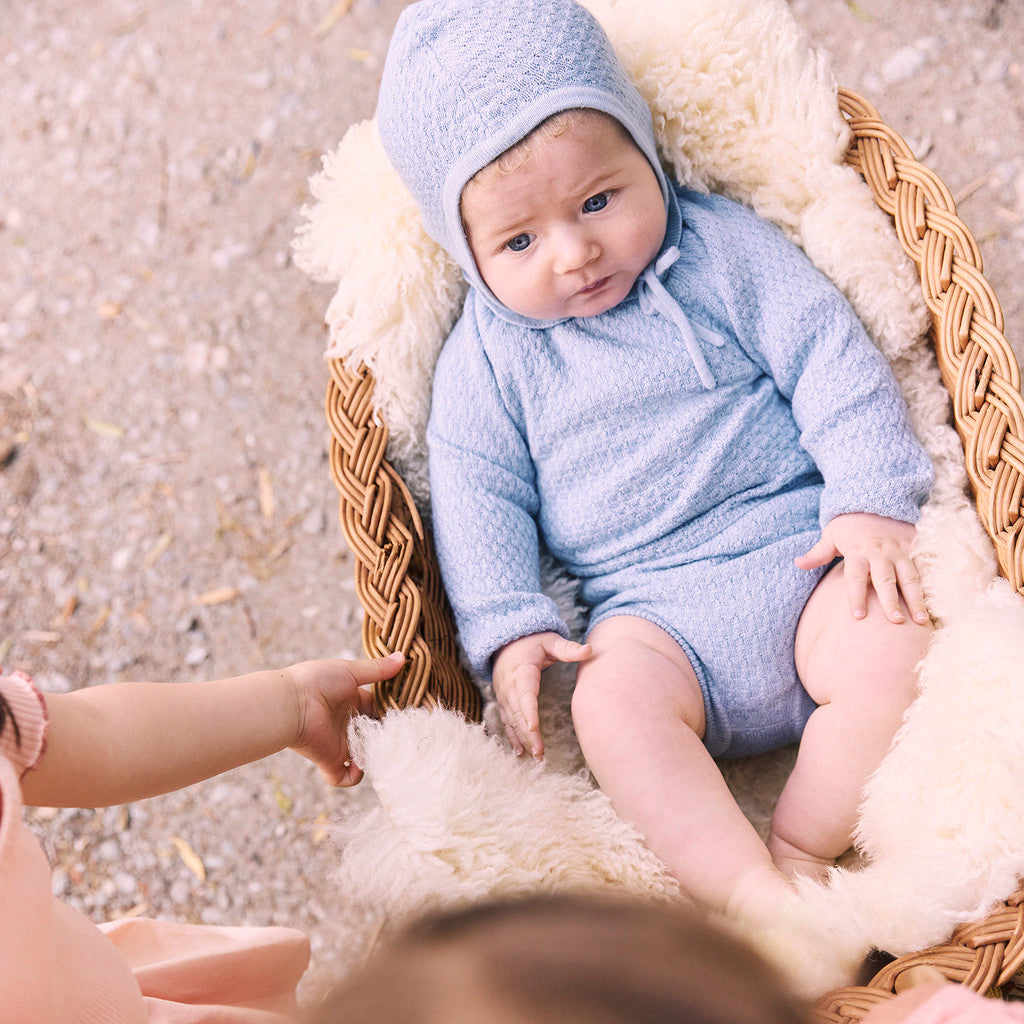 minimalisma Ovie silk-cashmere blouse for babies with peter pan collar Blouse for babies Sky