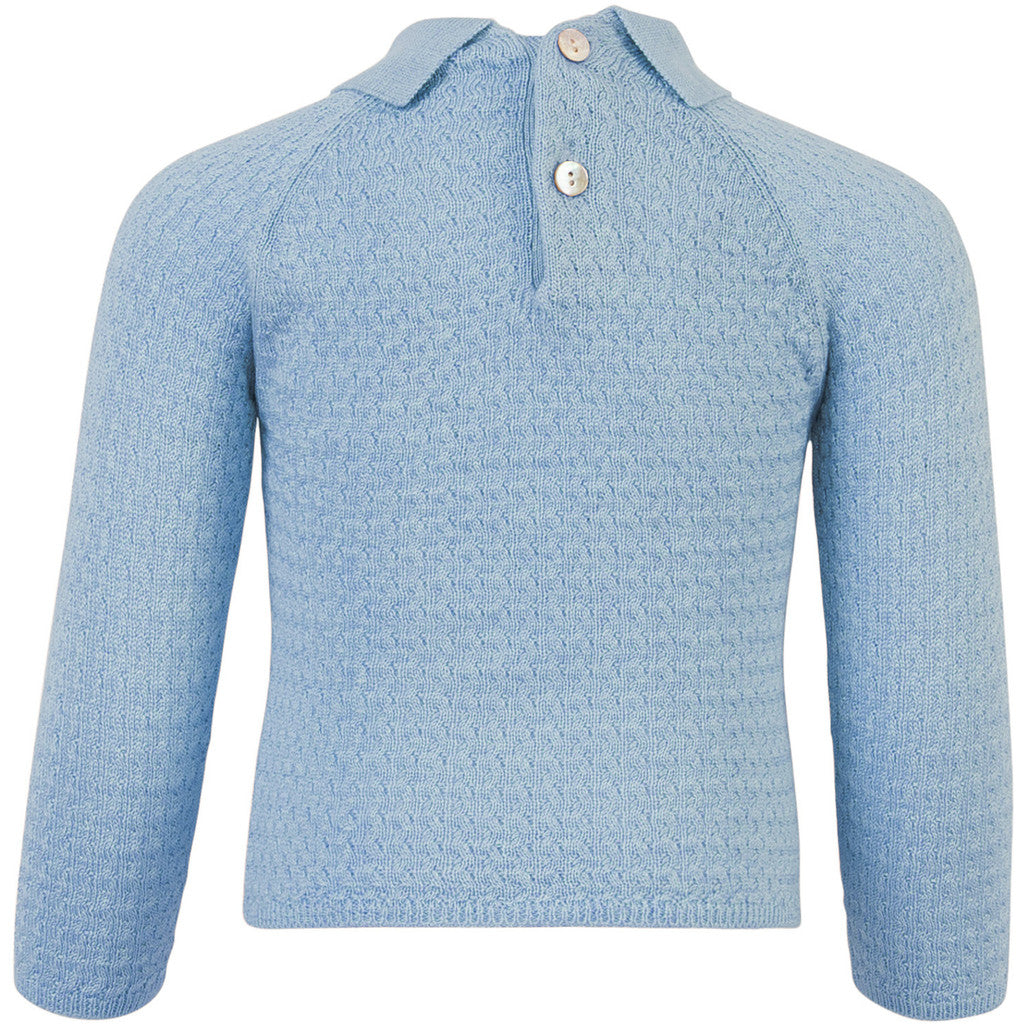 minimalisma Ovie silk-cashmere blouse for babies with peter pan collar Blouse for babies Sky