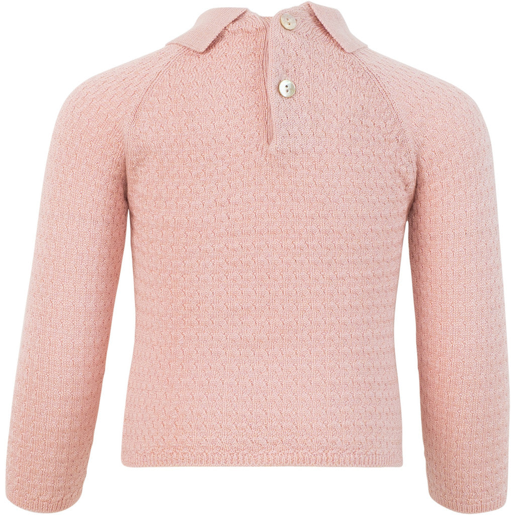 minimalisma Ovie silk-cashmere blouse for babies with peter pan collar Blouse for babies Sweet Rose