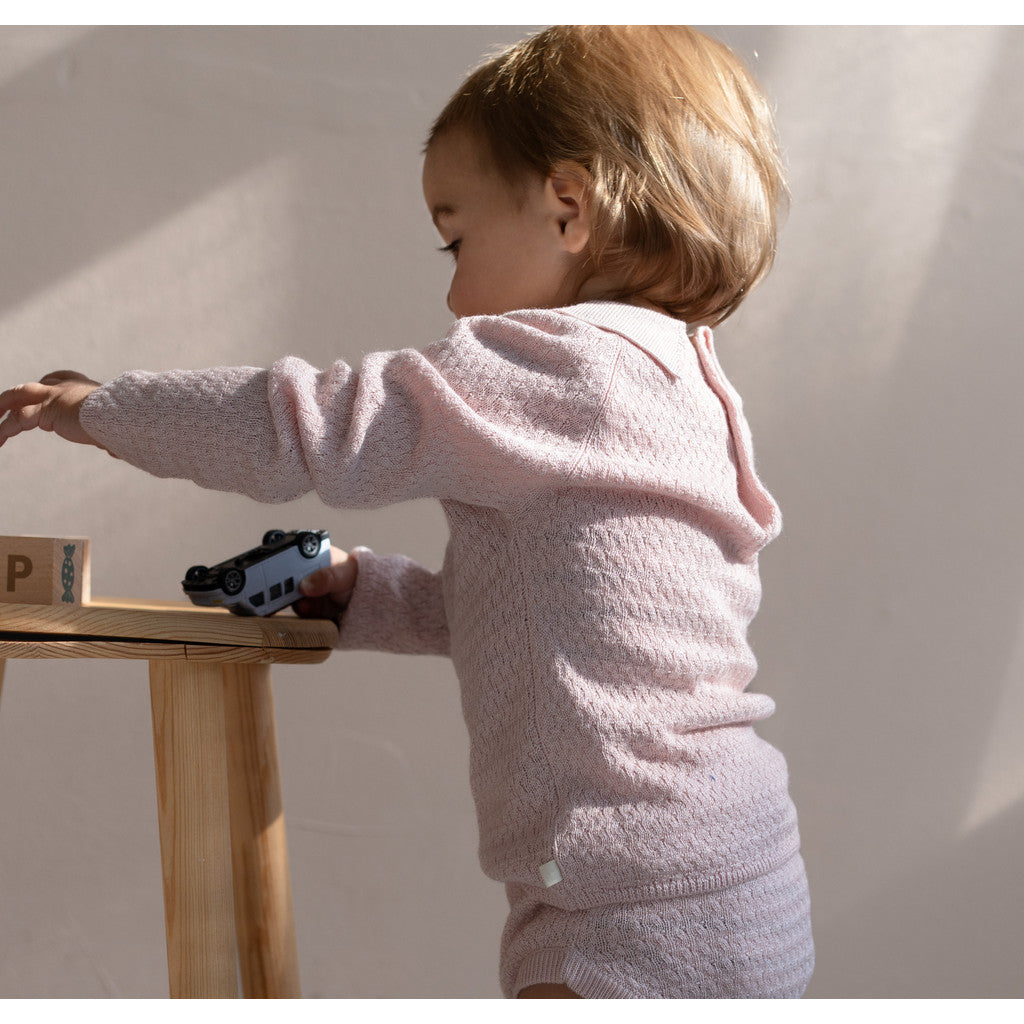 minimalisma Ovie silk-cashmere blouse for babies with peter pan collar Blouse for babies Sweet Rose