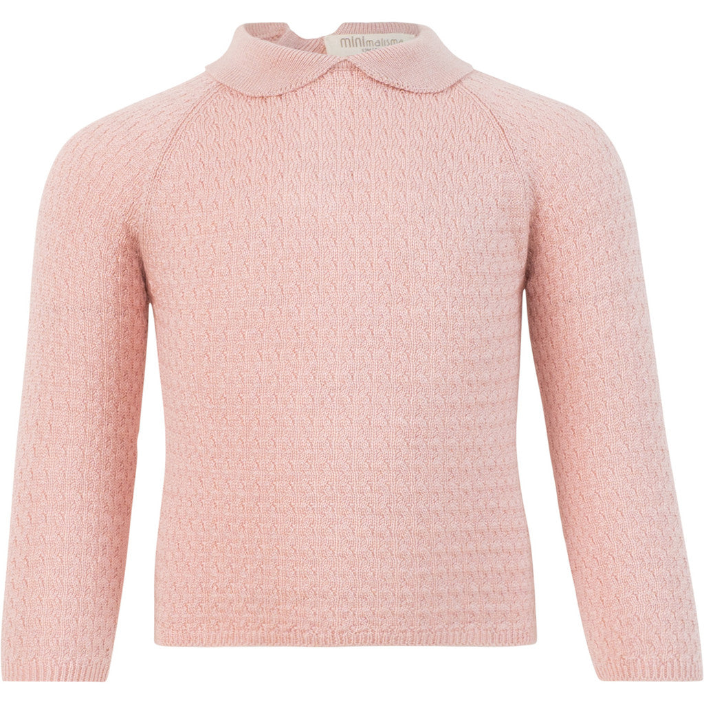 minimalisma Ovie silk-cashmere blouse for babies with peter pan collar Blouse for babies Sweet Rose