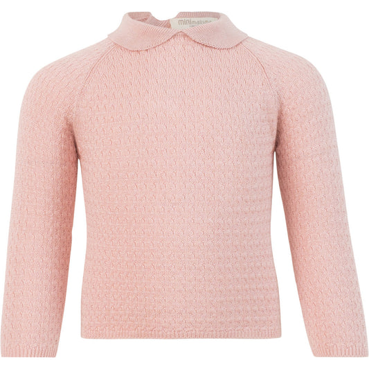 minimalisma Ovie silk-cashmere blouse for babies with peter pan collar Blouse for babies Sweet Rose