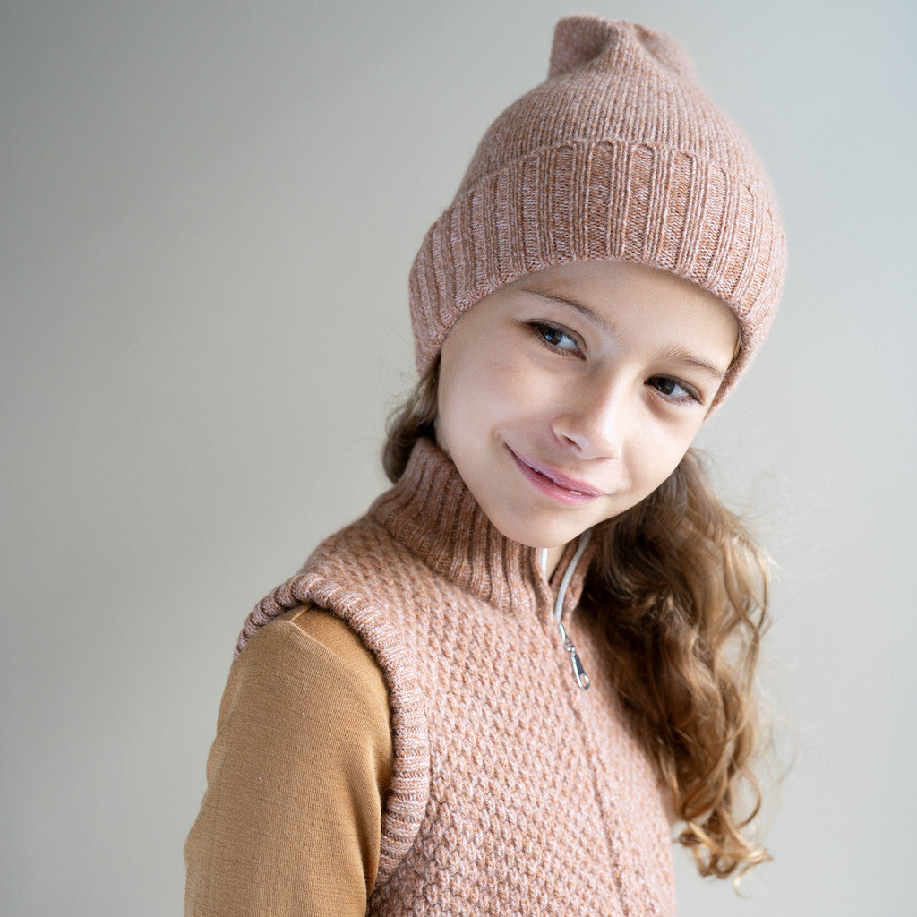 minimalisma Owle Hat / Bonnet Rose melange