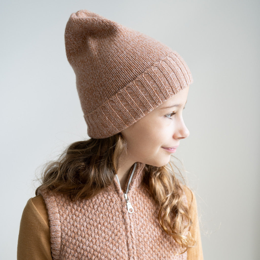 minimalisma Owle Hat / Bonnet Rose melange