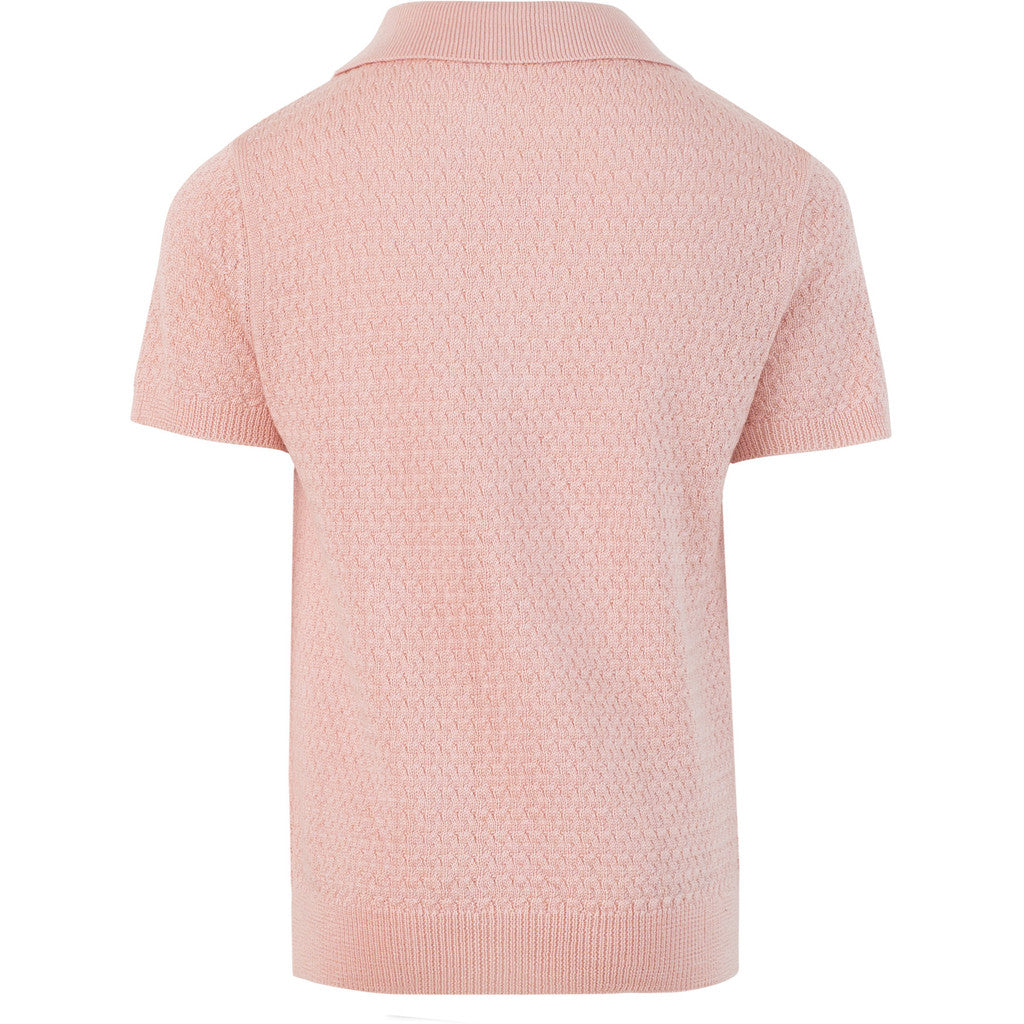 minimalisma Oxford silk-cashmere cable-knitted polo for kids Blouse for kids Sweet Rose