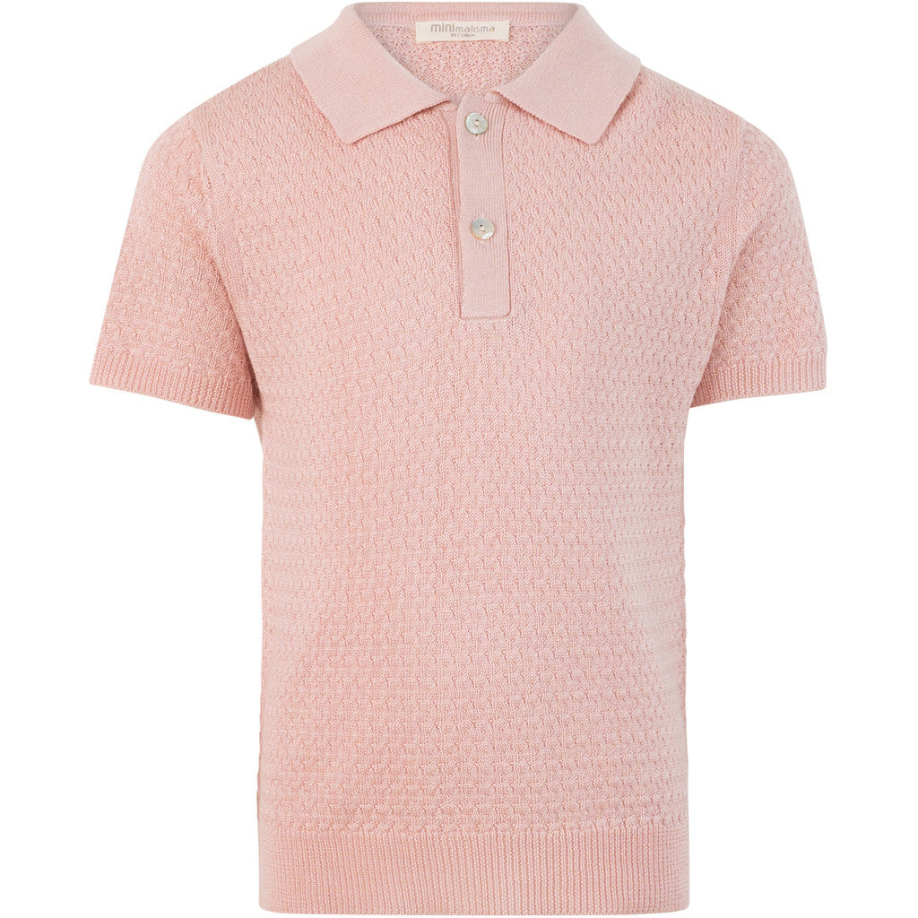 minimalisma Oxford silk-cashmere cable-knitted polo for kids Blouse for kids Sweet Rose