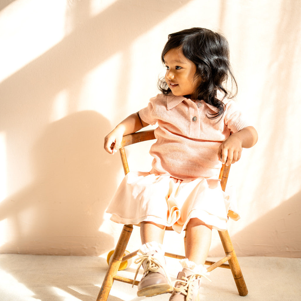 minimalisma Pirouette - silk skirt for kids Skirt Sweet Rose